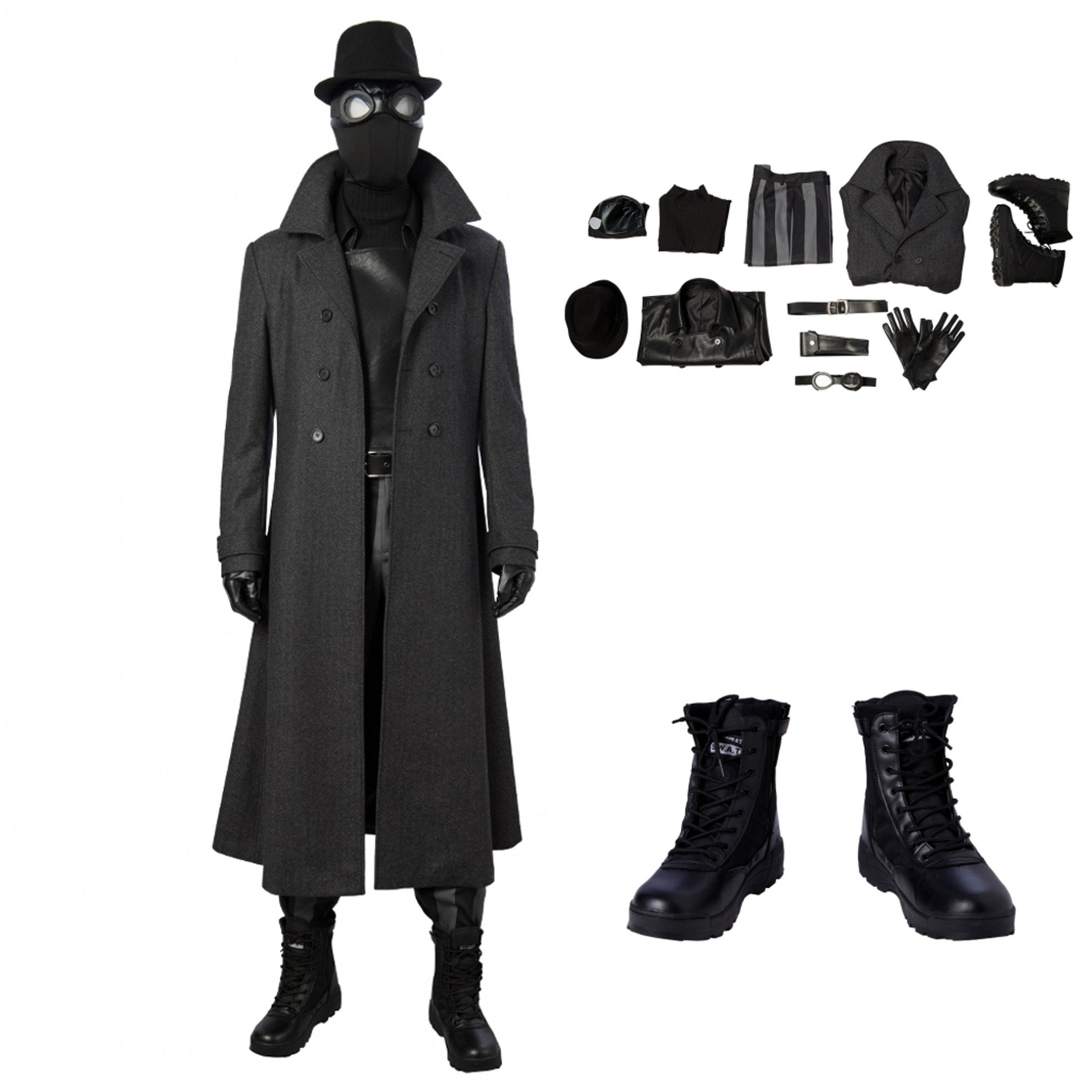 Spider Man Noir Cosplay Costume Spider Man Into The Etsy Spider Man Noir Cosplay Costume Spider Man Into The Etsy