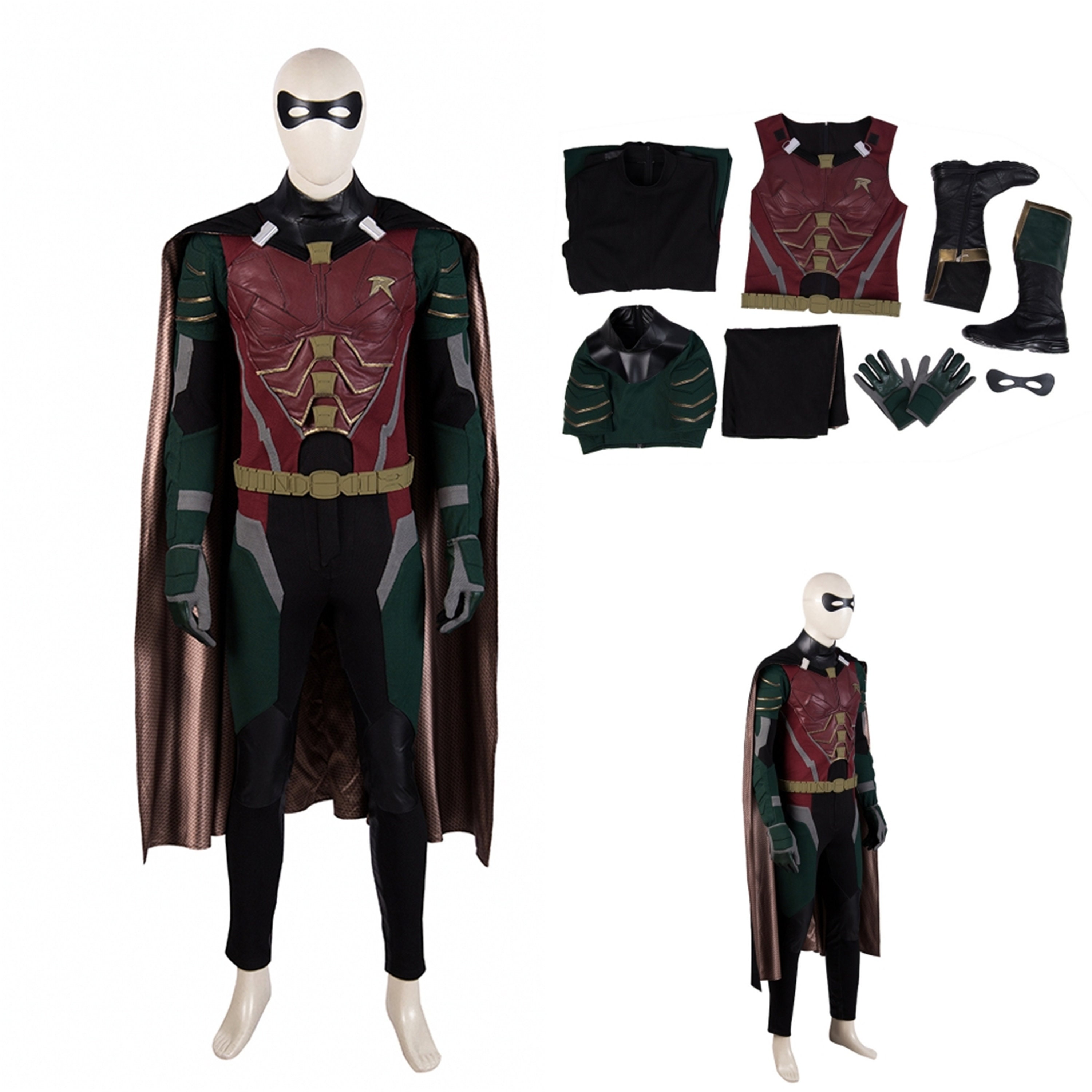 Clothing, Shoes & Accessories Adult Young Justice Robin Costume Uniform ...