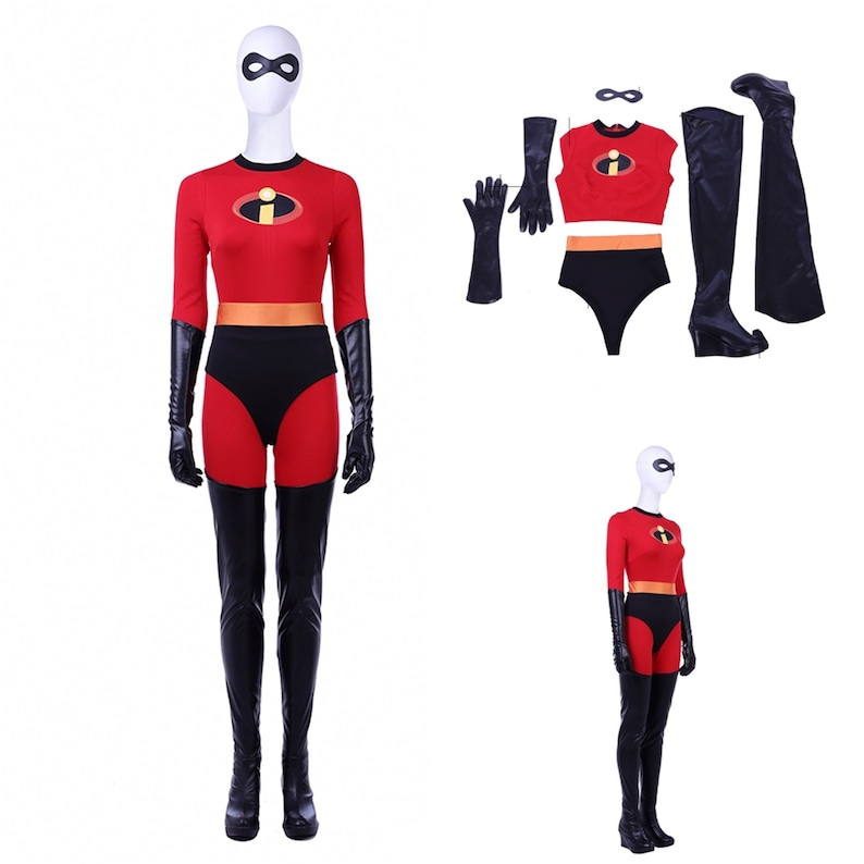 The Incredibles 2 Cosplay Costume Elastigirl Helen Parr Cosplay Costume Elastigirl Jumpsuit Women Cosplay Costume For Halloween Party