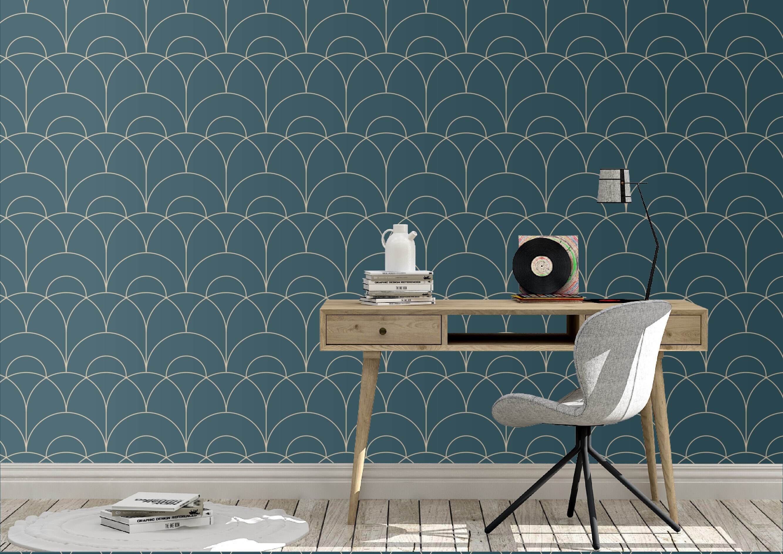 Art Deco Arches Removable Wallpaper | Etsy