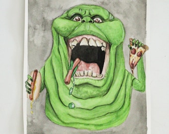 Ghostbusters Slimer Print