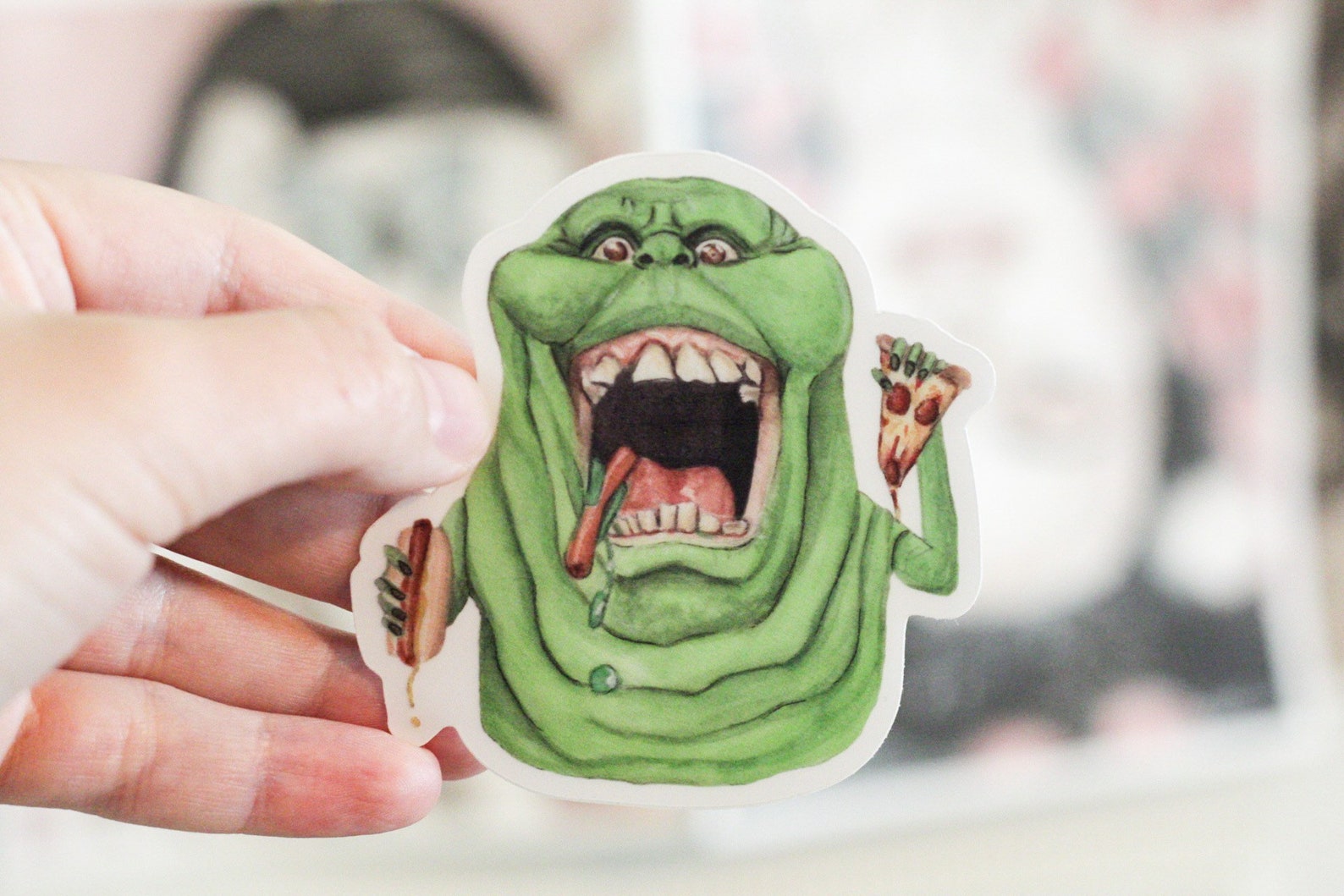 Slimer Sticker Ghostbuster Slimer Clear Sticker - Etsy