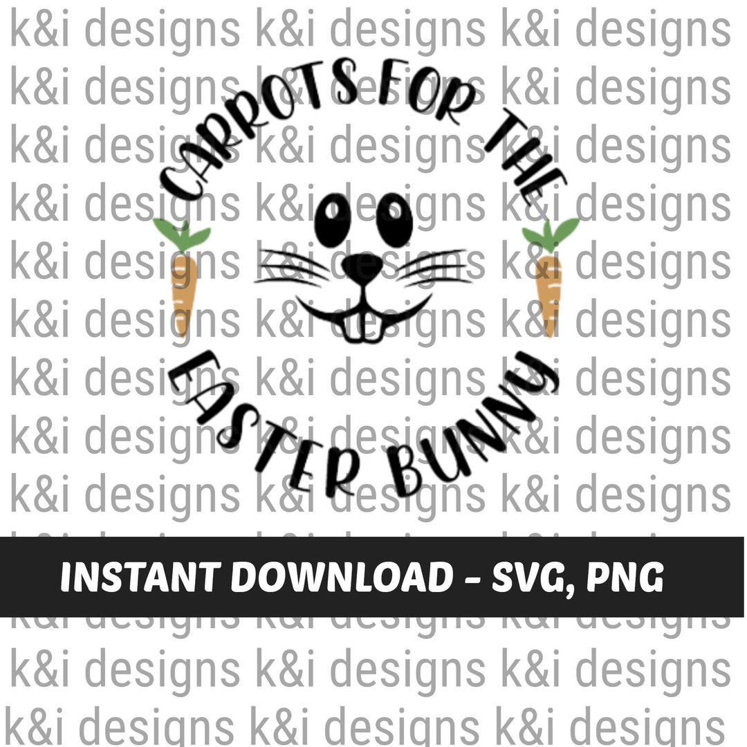 Carrots for the Easter Bunny SVG PNG Circle Round Plate Cut Etsy