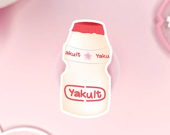 Yakult Asian Yogurt Drink Sticker / Paper Vinyl Sticker / Laptop Sticker / Cute Sticker