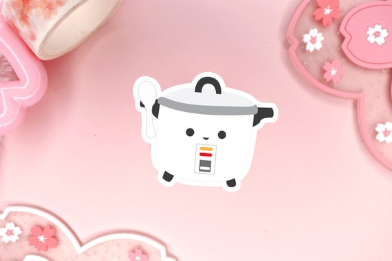 Rice Cooker Sticker / Paper Vinyl Sticker / Laptop Sticker / Cute Sticker 