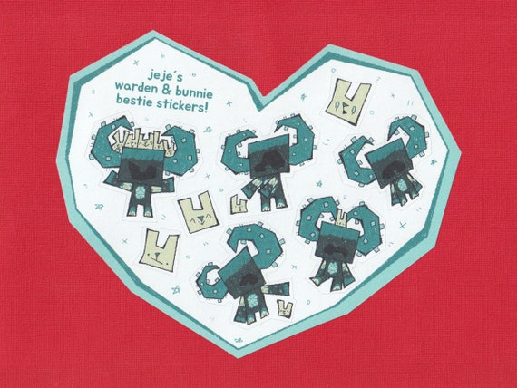 Minecraft Warden Bunny Sticker Sheet Etsy