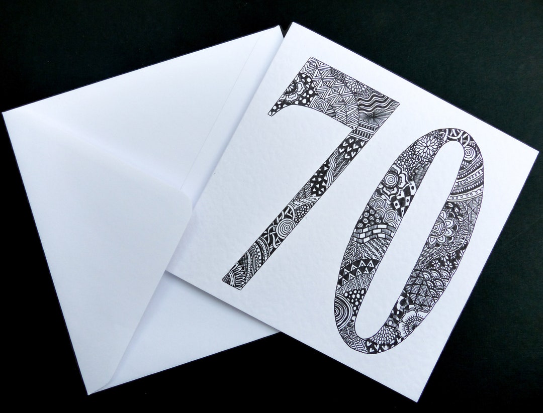 Handmade Original 70th Birthday Card - Etsy