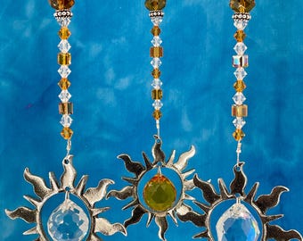 10” Swarovski Crystal Beads Sun Catcher, SUNBURST Suncatcher Hanging Window Gift, Prism, 20mm ball FengShu, BEAUTY & sparkle, Rainbow maker