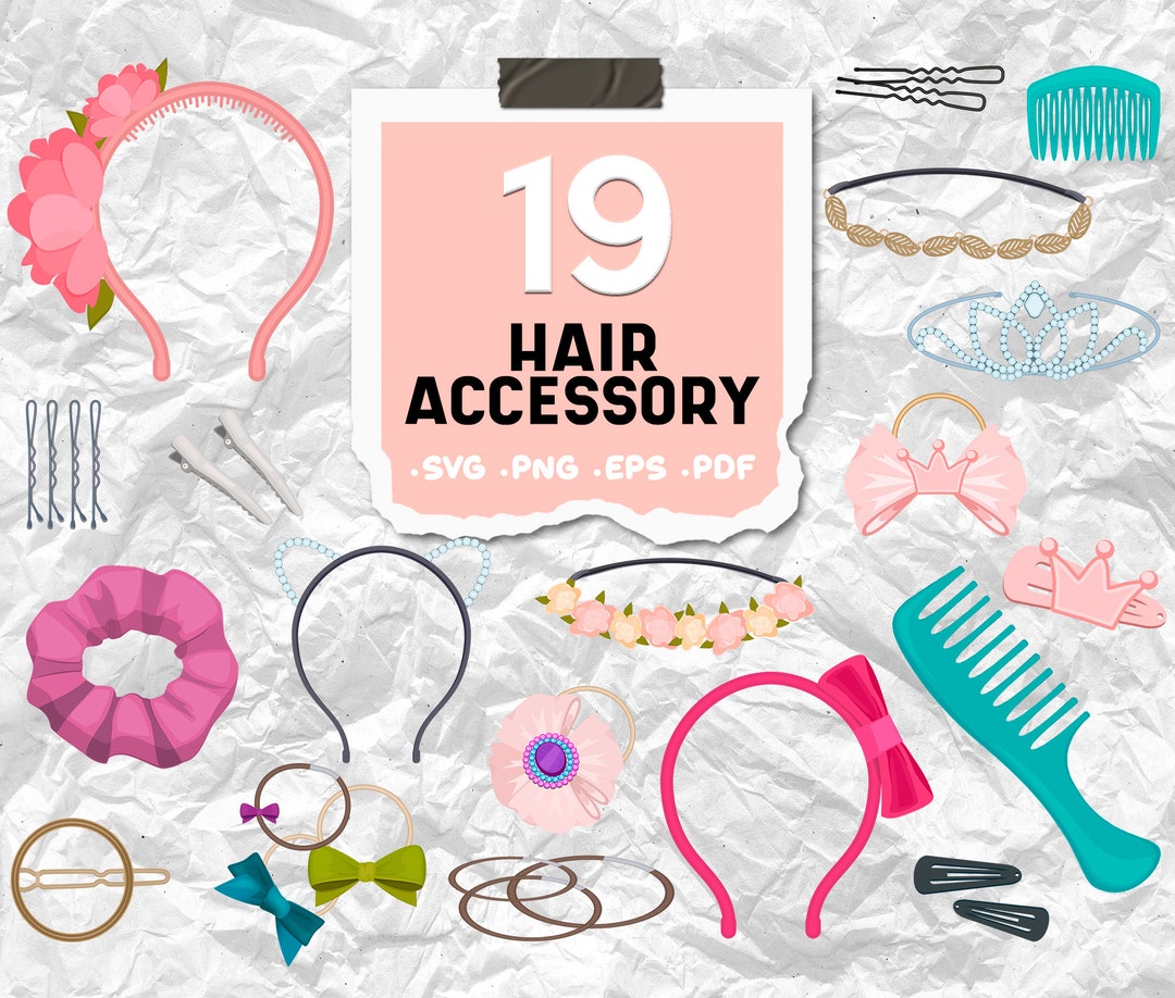 Hair Accesorise Svg,hair Accessories Svg,hairstyling Accessories ...
