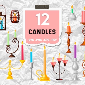 Candles svg,candle svg bundle, candles svg, candle clipart, candle silhouette,christmas candle svg,birthday candle svg,print file,printables