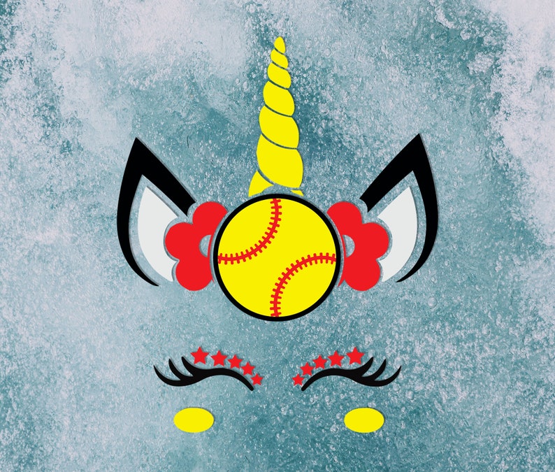 Unicorn Baseball Svgunicorn Svg Unicorn Yellow Svg Magical Etsy