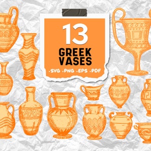 Greek vases svg,Vase SVG, Jar SVG,Vase clipart,Vase Vector,Vase Silhouette,greek,Jugs svg,Flowerpot SVG, print file,printable, svg file, svg