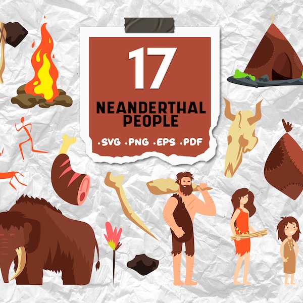 Neanderthal people svg,Neanderthal svg, Ancient People svg, Stone Age SVG, Stone Age PNG, Stone Age Vector Clipart,print file, svg file,svg