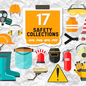 Safety collection svg,Construction Safety,Safety Helmet svg,Construction Helmet SVG,safety glasses ,safety gloves svg,print file,printable