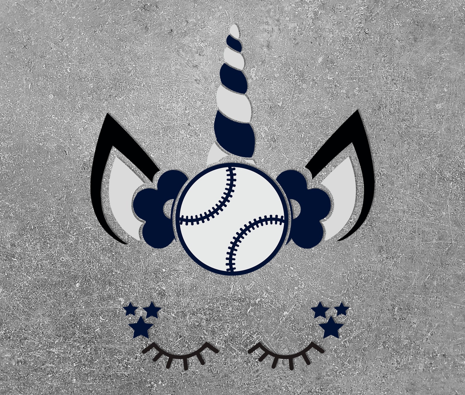 Baseball Unicorn Svg, Baseball Clip Art, Magical Baseball SVG, Unicorn