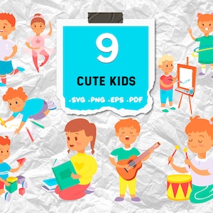 Cute kids svg,Kids clipart, children clipart, girl clipart, boy clipart, baby clipart, cartoon clipart, cute kids clipart, print,print file