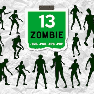 Zombie svg,Zombie Silhouettes, Zombie SVG, Zombie Silhouettes SVG, Halloween Silhouettes,Halloween Decor,print file, printable, svg file,svg