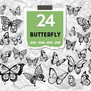 Butterfly SVG, Butterfly Clipart, Butterfly Stencil,Butterfly Bundle SVG Files, Insect svg, animals,Butterflies Svg,print file,printable,svg