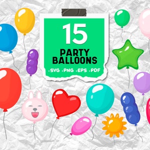 Party balloons svg,Balloons Svg, Balloons Clipart, Balloon Clipart, Balloon Stickers Png,Birthday Balloon Svg,Balloon Vector,print file,svg
