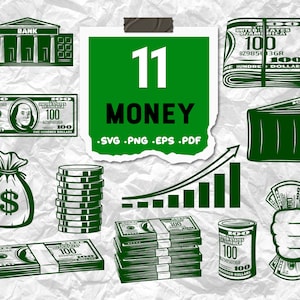 Money svg,Money bag con simbolo dollaro svg,Money bundle svg,money svg,money clipart,money vector,money silhouette,file di stampa,printable,svg