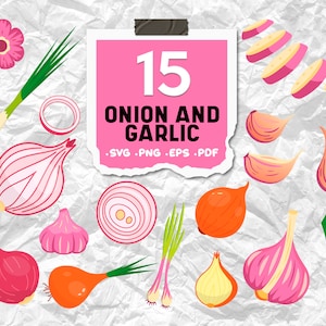 Onion and garlic svg,Garlic Svg, Onion Svg, Italy Svg, Onion svg, Italian Food Svg,Onion, Garlic, Vegetablesprint file, printable, svg file