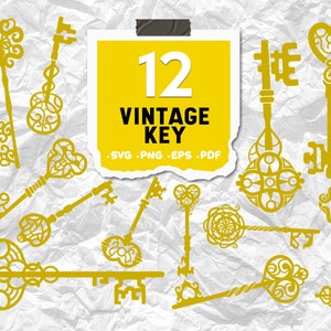 Vintage key svg, key svg, keys svg, vector file, key silhouette,key vector,vintage svg,lock svg,key design svg,print file,printable,svg file