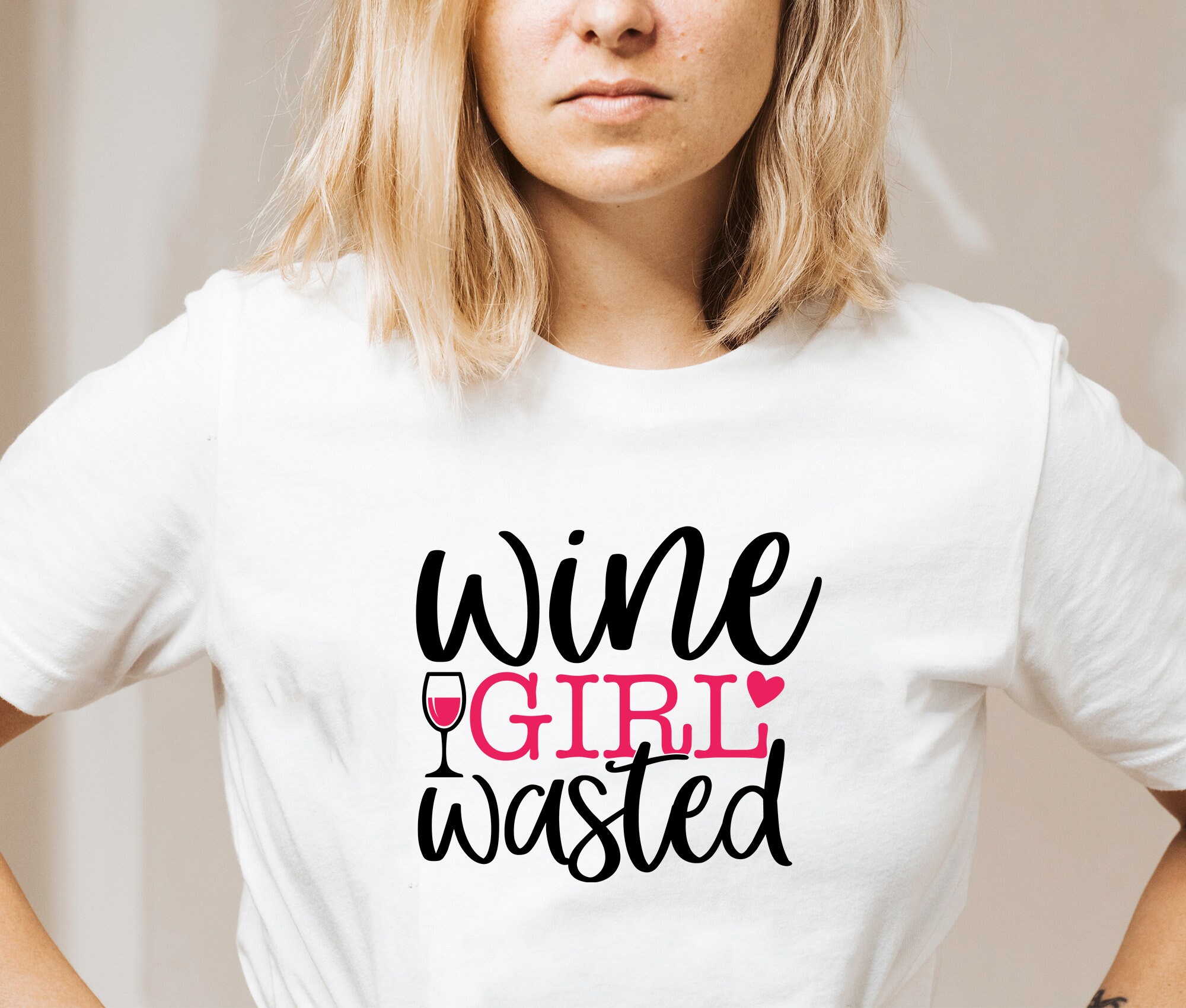 Wine Girl Wasted Svg Wine Girl Wasted SVG Funny Wine Lover Etsy