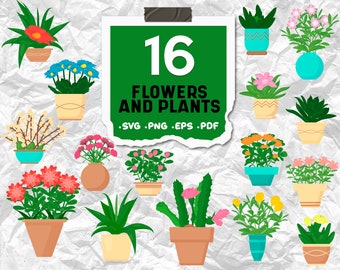 Flowers and plants svg,Plant bundle svg,Plant svg,Plants svg,Plant clipart,Plant vector,Plant silhouette,flower svg,flower clipart,tree svg