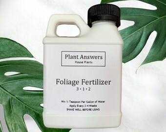 Liquid Fertilizer (3-1-2) – Most Complete Organic Nutrition Food for Foliage House Plants (Tropicals, Aroids) | Makes up to 100 Gallons