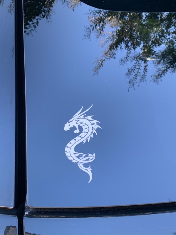 Cool Dragon Car Sticker - 9x9 Cm Matt Finish - Window & Body Vinyl Decal