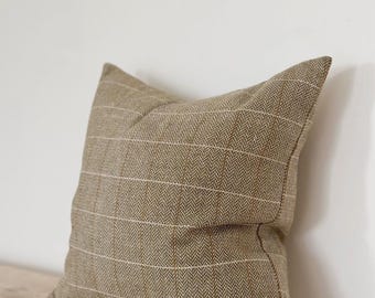 Olive Green Tweed Cushion Cover