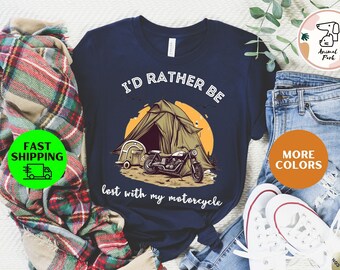 Overland campingshirt, ik snurk niet, ik droom dat ik een motorfiets ben, motorshirt