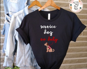 Service dog on duty, Guide dog shirt, service dog, medical alert, esa, assistance dog, service dog cape, Service dog in training