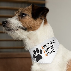 Emotional Support Dog, ESA, service dog, medical alert, assistance dog, service dog cape, Service dog in training,  Pet bandana