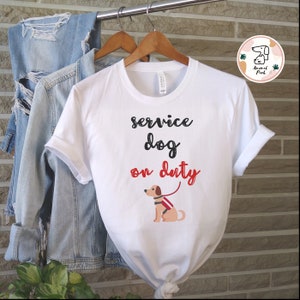 Service dog on duty, guide dog, service dog, medical alert, esa, assistance dog, service dog cape, Service dog in training T-shirt