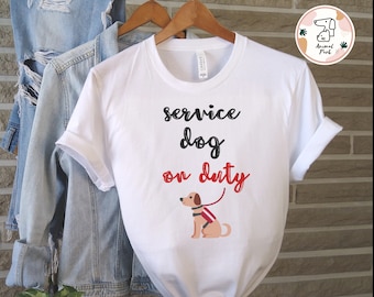 Service dog on duty, guide dog, service dog, medical alert, esa, assistance dog, service dog cape, Service dog in training T-shirt