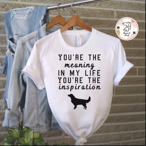Vous êtes l’inspiration Golden Retriever, Stay Golden, pawrents, chien jeu de mots, fur mama, dog mama, dog t shirt, Short-Sleeve Unisexe T-Shirt
