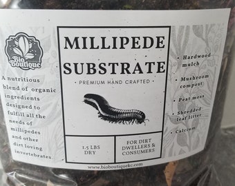 Millipede Substrate, Nutritious Dirt for all Species of Millepede, Organic Compost, Decaying Wood, Calcium and more premium ingredients