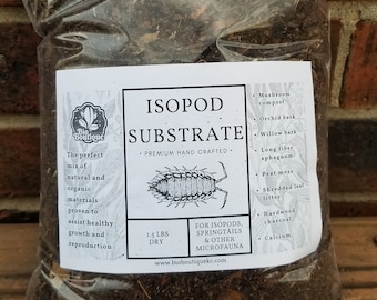 Isopod Substrate, Premium Compost, Willow Bark, Calcium, Leaf Litter, Sphag Moss and more to support healthy colonies & Bioactive Habitats