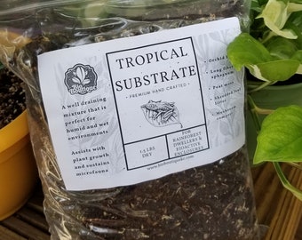 Tropical Reptile Soil, for Herps and Plants that Love Humid Environments, well Daining but Moisture Retaining Bioactive Substrate