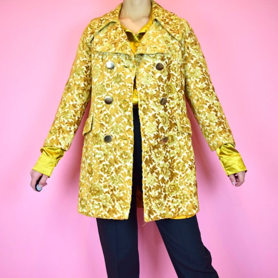 vintage 70s floral coat