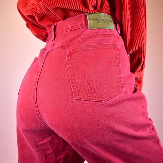 vintage 90s red mom jeans