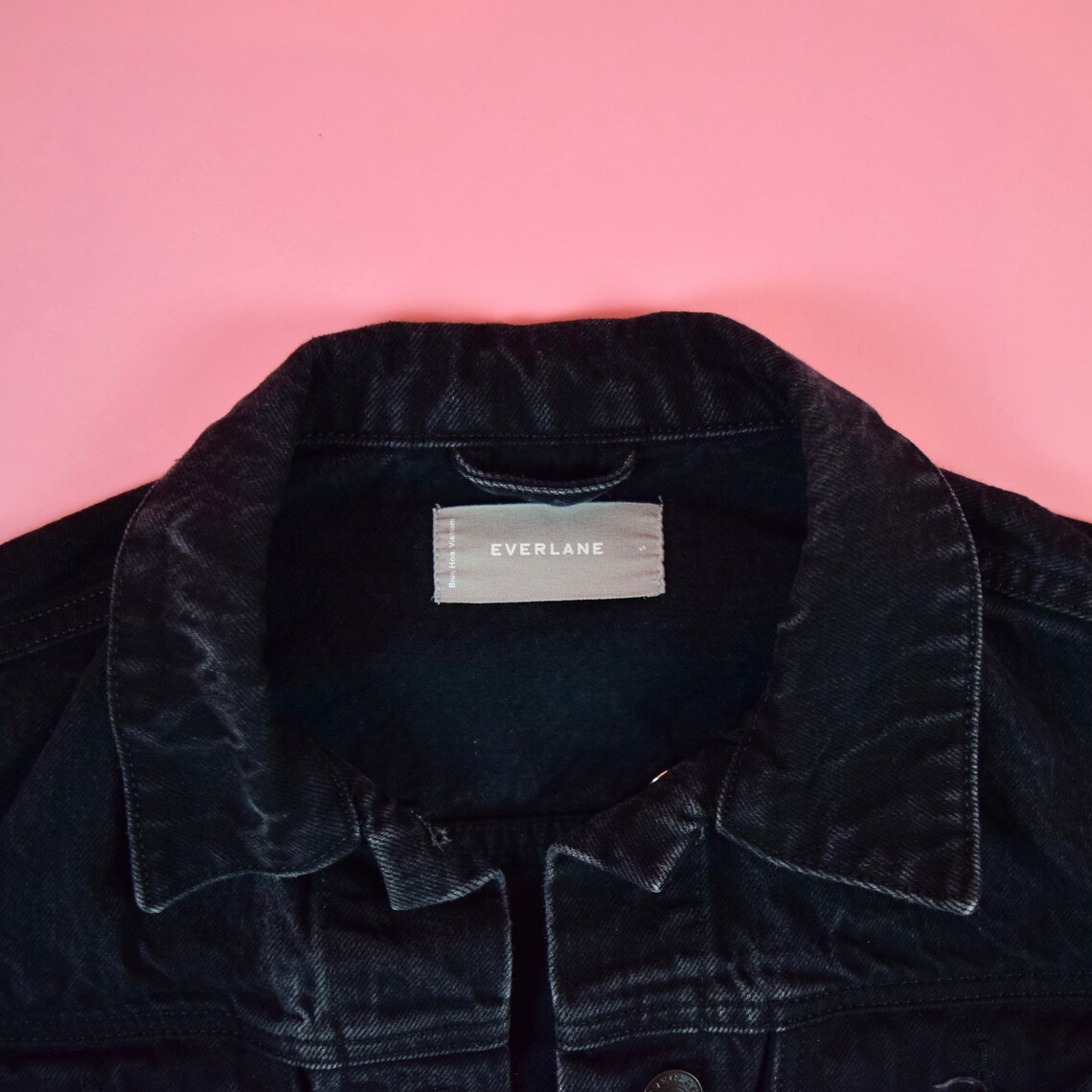Everlane black denim jacket Etsy