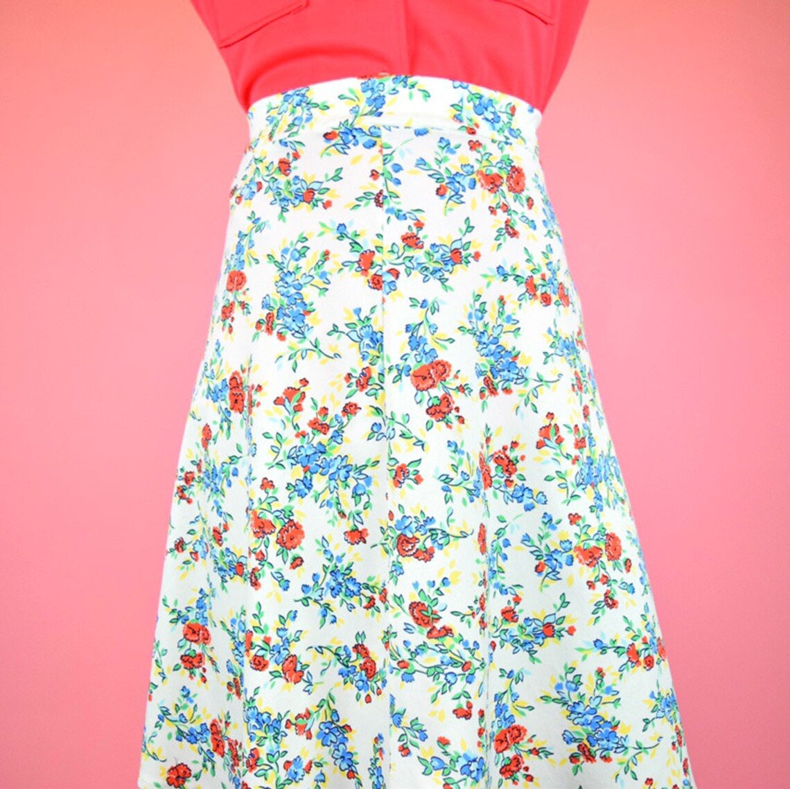 Vintage 60s floral circle skirt | Etsy