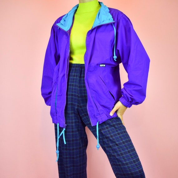 vintage 90s purple windbreaker