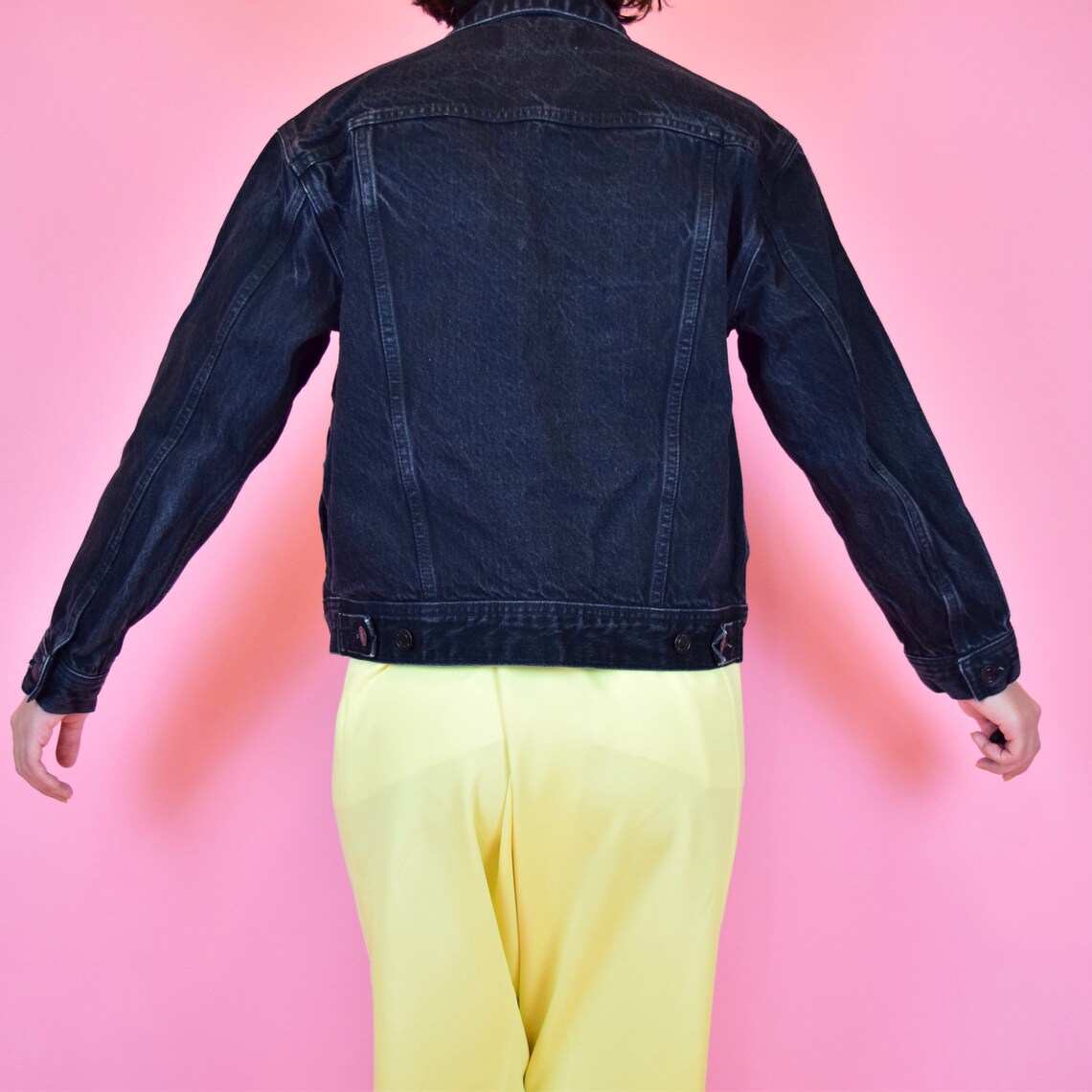 Everlane black denim jacket Etsy