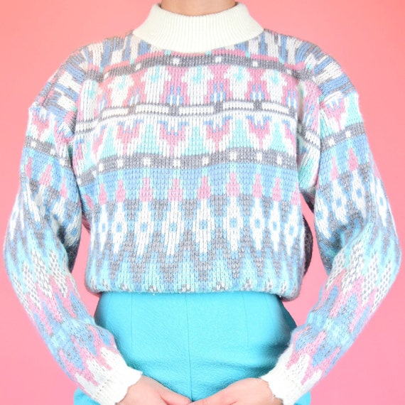 vintage 90s pastel knit sweater