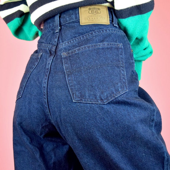 vintage 90s dark wash high waisted jeans