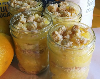 Lemon Bar Squares in a Jar - 2 to 6 Pack - Party - Birthday - Gift - Occasion