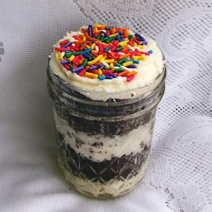Chocolate Birthday Cake - Sprinkles - Many Options - Cake in a Jar - Cake Jar